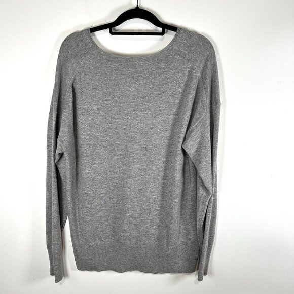 J Crew Sweater Women’s XL Grey Wool Blend V-Neck Long Sleeve Preppy NWT F4956 - Picture 8 of 10